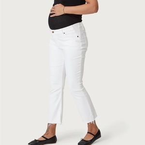 HATCH Maternity | The Crop Maternity Jean in True White | Size 29